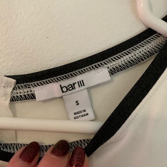 Bar III small white short sleeved tee - Picture 7 of 9